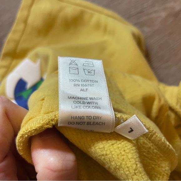 Madhappy Yellow Earth Day Organic Cotton Fleece Shorts size Large NWT - Picture 6 of 6